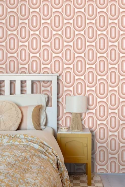 ESTAhome papier peint ornements au style rétro rose clair - 50 x 900 cm - 130982