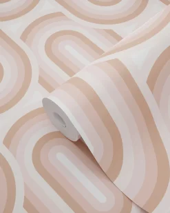 ESTAhome papier peint ornements au style rétro rose clair - 50 x 900 cm - 130982