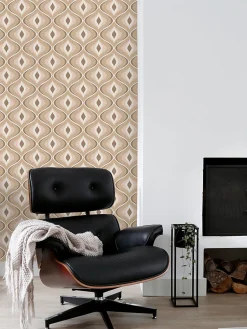 ESTAhome papier peint ornements au style rétro beige et marron - 50 x 900 cm - 130985
