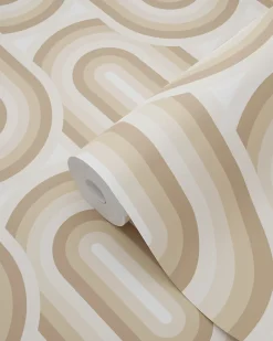 ESTAhome papier peint ornements au style rétro beige et marron - 50 x 900 cm - 130981
