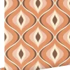 ESTAhome papier peint ornements au style rétro orange et marron - 50 x 900 cm - 130986