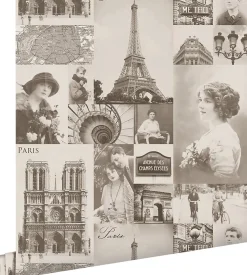 ESTAhome papier peint Paris brun sépia - 53 cm x 10.05 m - 138148