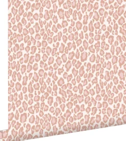 ESTAhome papier peint peau de léopard rose pêche - 53 cm x 10.05 m - 128821