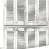 ESTAhome papier peint persiennes altérées en bois rétro vintage gris chaud clair et blanc mat - 53 cm x 10.05 m - 138882