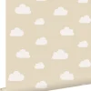ESTAhome papier peint petits nuages beige - 53 cm x 10.05 m - 139559