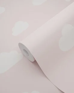 ESTAhome papier peint petits nuages rose clair - 53 cm x 10.05 m - 139562