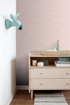 ESTAhome papier peint petits nuages rose clair - 50 x 900 cm - 139516