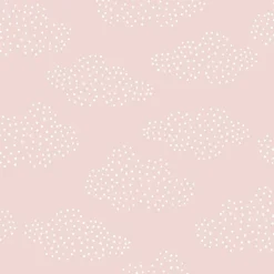 ESTAhome papier peint petits nuages rose clair - 50 x 900 cm - 139516