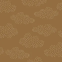 ESTAhome papier peint petits nuages jaune ocre et beige - 50 x 900 cm - 139978