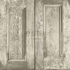ESTAhome papier peint portes à panneaux marron clair - 53 cm x 10.05 m - 138206