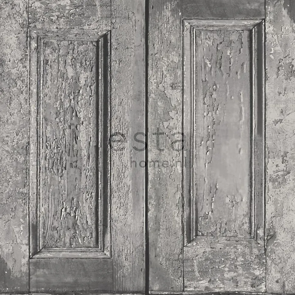 ESTAhome papier peint portes à panneaux gris - 53 cm x 10.05 m - 138209
