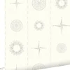 ESTAhome papier peint roses des vents argent - 53 cm x 10.05 m - 136424