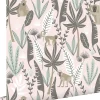 ESTAhome papier peint singes de la jungle rose clair et vert menthe - 53 cm x 10.05 m - 139072
