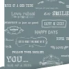 ESTAhome papier peint texte tableau vintage bleu - 53 cm x 10.05 m - 128506