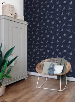 ESTAhome papier peint Univers bleu foncé - 50 x 900 cm - 139463