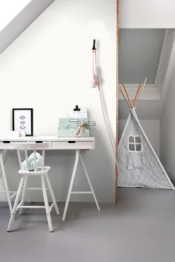 ESTAhome papier peint uni blanc - 53 cm x 10.05 m - 137020