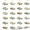 ESTAhome papier peint voitures anciennes vintage beige - 53 cm x 10.05 m - 139546