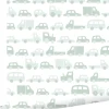 ESTAhome papier peint voitures vert menthe grisé - 53 cm x 10.05 m - 139043