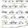 ESTAhome papier peint voitures vert grisé, gris et beige - 50 x 900 cm - 139537
