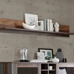 Etagère murale 160 cm décor bois vieilli - BUCK