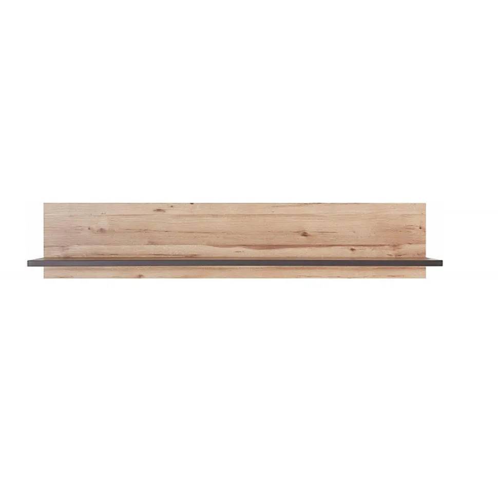 Etagère murale 150 cm décor bois clair et gris - MARBELLA