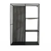 Etagère murale 4 tablettes en métal noir 60 x 40 cm - LINE
