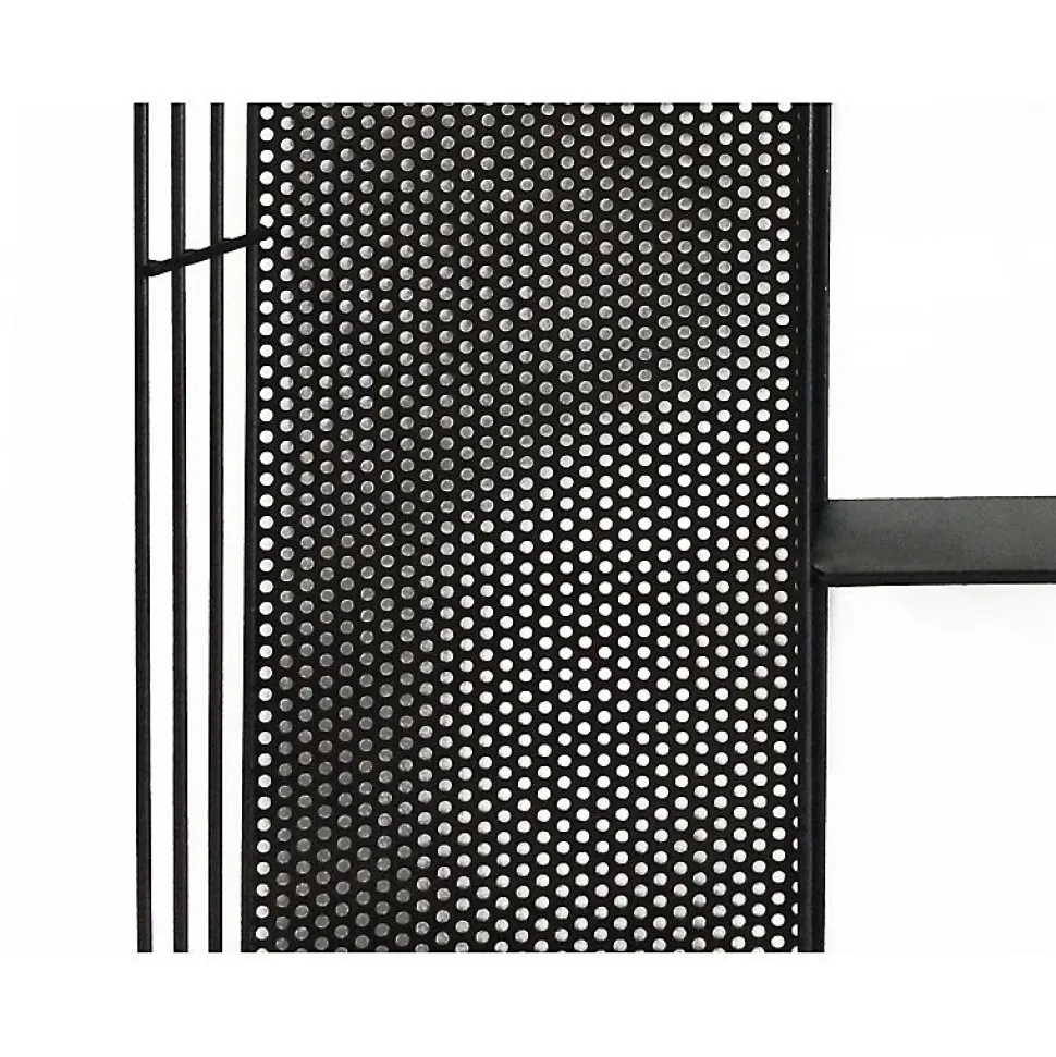 Etagère murale 4 tablettes en métal noir 60 x 40 cm - LINE