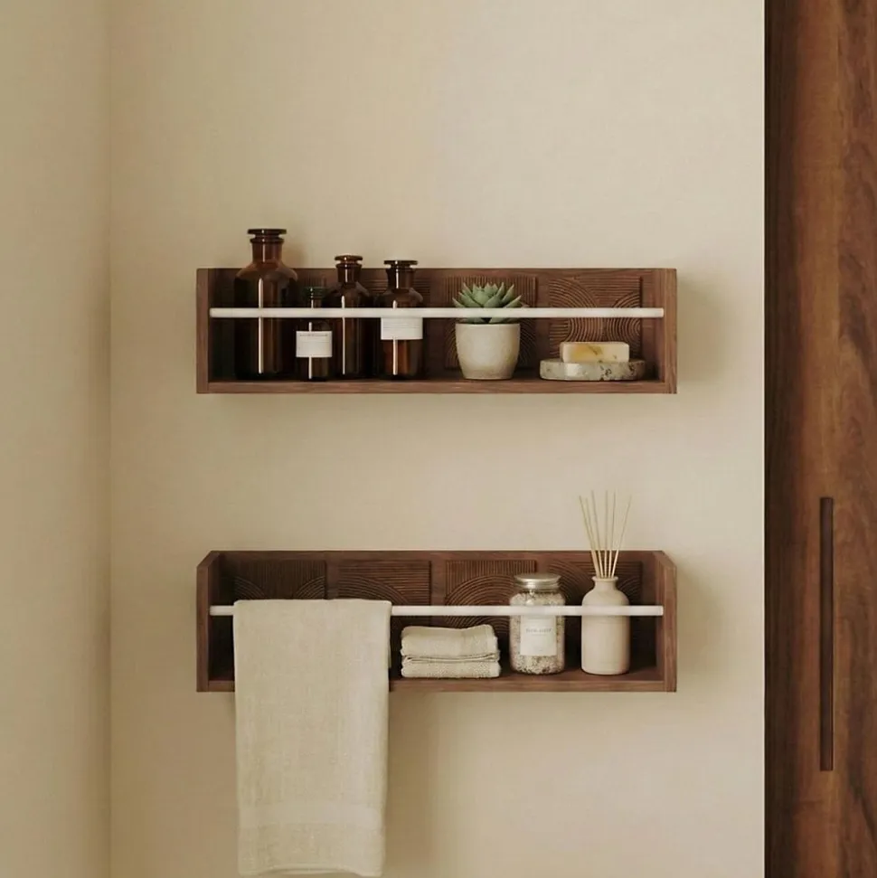 Etagère murale en bois 50cm, Myréa
