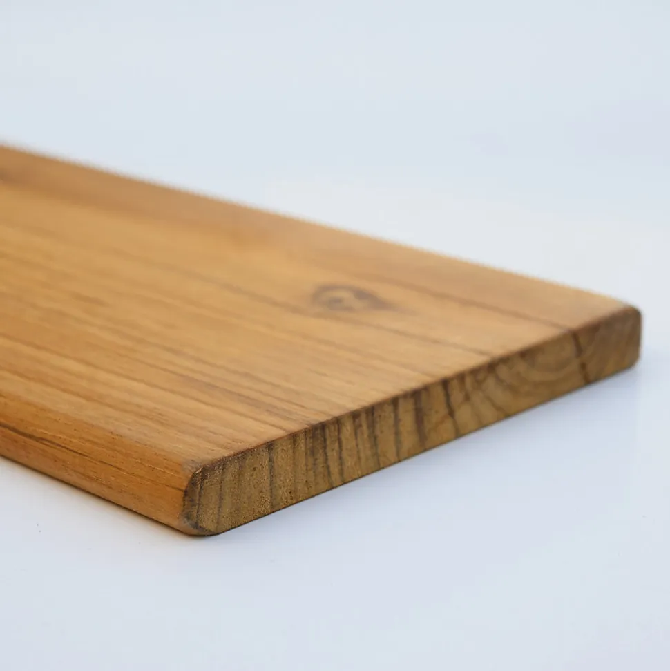 Etagère Murale en Bois Teck Huilé Rectangle - Fixation Inclus - 18x180x1200mm - Etagère de Bureau, Cuisine, Salle de bain, Salon