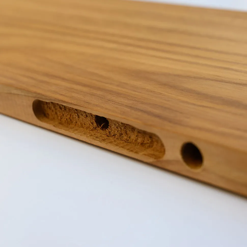 Etagère Murale en Bois Teck Huilé Rectangle - Fixation Inclus - 18x180x1200mm - Etagère de Bureau, Cuisine, Salle de bain, Salon