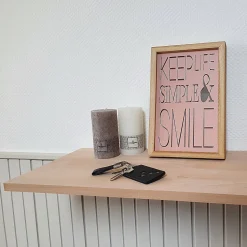 Etagère murale Hêtre bois massif L.80 X l.30 cm, Ep.26 mm