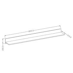 Etagère murale SANTIAGO 180 cm coloris chene clair