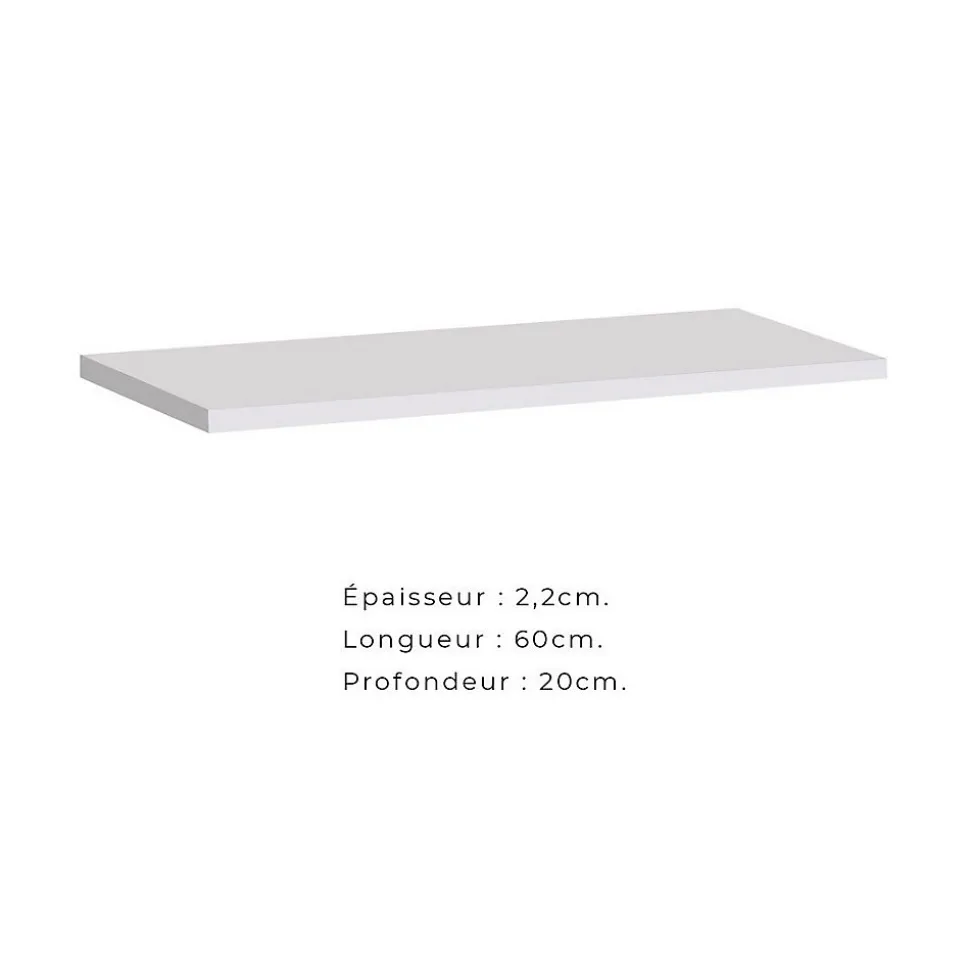 Etagère murale SWITCH 60 cm blanc mat