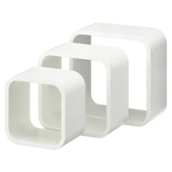 Etagères murales cubes modulables Cusko Form, blanc, 3 pièces