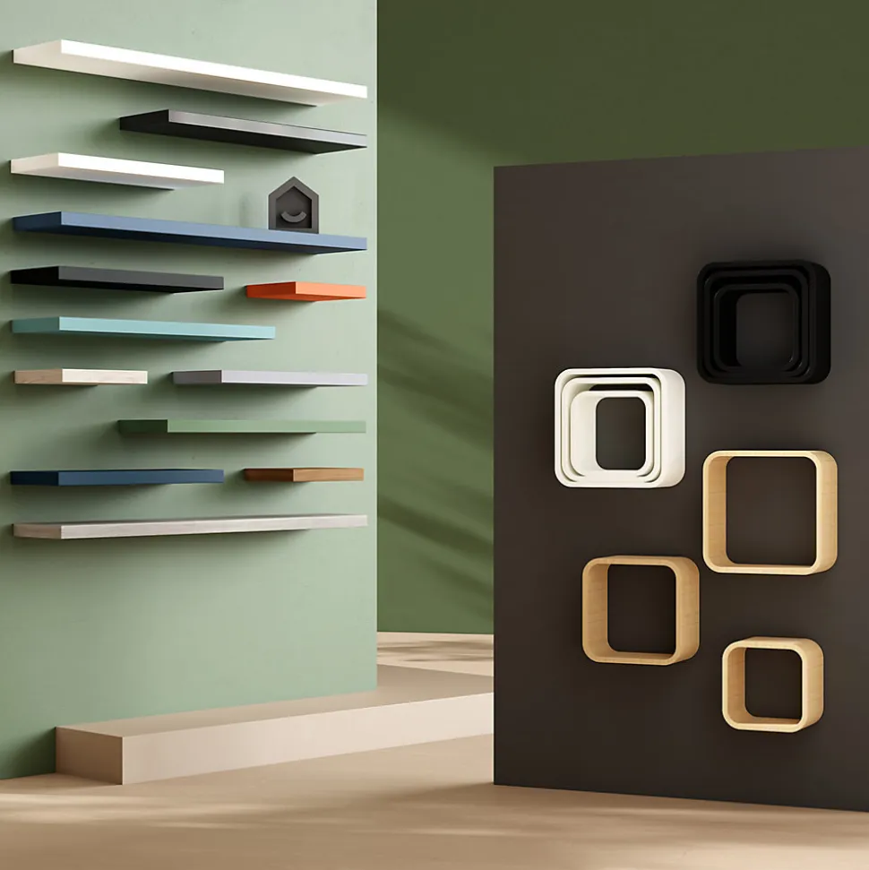 Etagères murales cubes modulables Cusko Form, blanc, 3 pièces