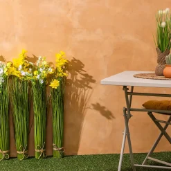 Fagot de fleurs artificielles Ludo H60cm- Blanc- Atmosphera