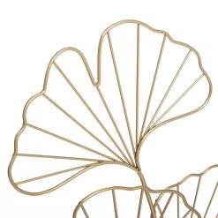 Feuilles ginko à poser - métal - doré - 33 - 5x57 cm - Atmosphera