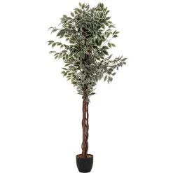 Ficus artificiel Benjamina vert foncé H180cm - Atmosphera