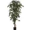Ficus vert artifciel en pot plastique ø100 x h.180 cm