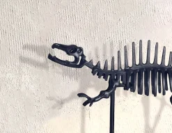 Figurine Déco T-Rex Aluminium Noir Statue Dinosaure 62 cm Décoration FineBuy