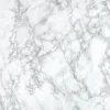 Film adhésif décoratif D-C-Fix Marmor Cortes silver PVC avec adhésif marbre lisse mat et satiné blanc et argent L. 200 x l. 45 cm