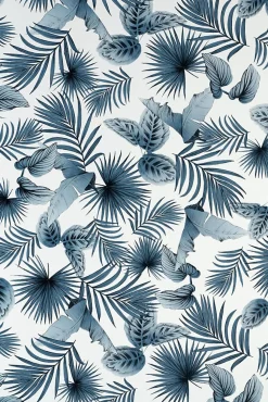 Film adhésif décoratif feuillage bleu palmier D-C-Fix® L.200 x l.67,5cm
