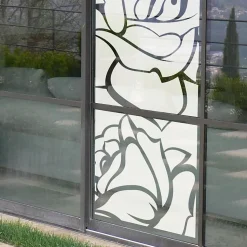 Film Fenêtre Anti Regard Occultant - ROSES - Stickers Autocollant Brise-Vue pour Vitre & Porte de Douche - 150x45cm
