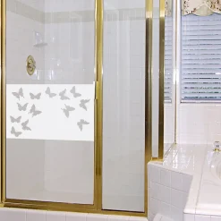 Film Fenêtre Anti Regard Occultant - PAPILLONS - Stickers Autocollant Brise-Vue pour Vitre & Porte de Douche - 55x85cm