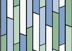 Film occultant fenêtre statique effet vitrail bleu, vert 45 x 150cm D-C-Fix®