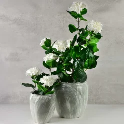 Fleur artificielle Plastique VIRIDIS Hortensia 1,5x8,5x51 cm Blanc 1 pièce