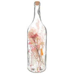 Fleurs séchées en bouteille - verre - H45 cm - Atmosphera