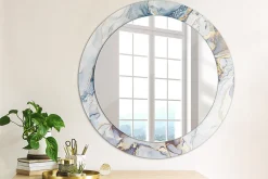 Fonctionnel Miroir Rond Cadre Verre Wallfluent fi70 cm Art Abstrait Décoration Murale Premium Sécurisé
