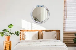 Fonctionnel Miroir Rond Cadre Verre Wallfluent fi70 cm Art Abstrait Décoration Murale Premium Sécurisé