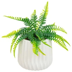 Fougère artificielle H33cm blanc - Atmosphera